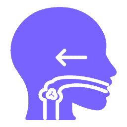 icon of a kid swallowing food representing swallowing and feeding therapy