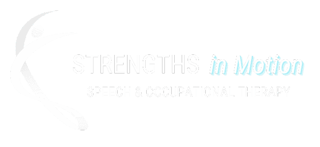Strengths in Motion - Speech & Occupational Therapy Logo in White