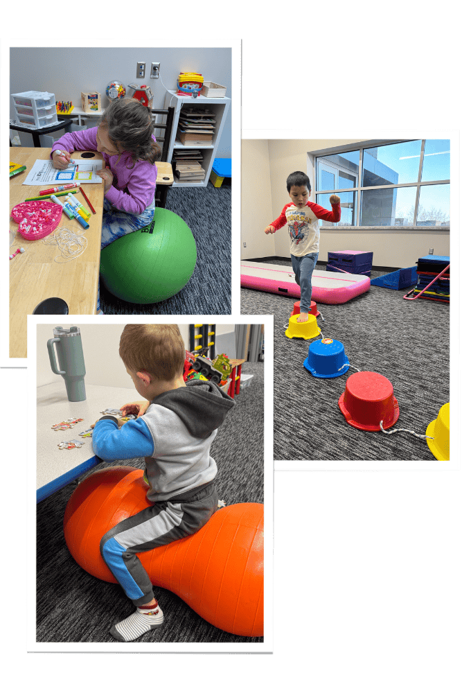 Pictures of Kids having fun with Therapy at Strengths in Motion Speech and Occupational Therapy
